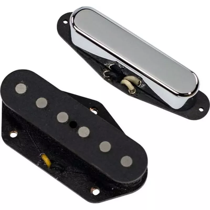 ’52 Quiet Coil Tele PickupSet with Nickel Neck Cover