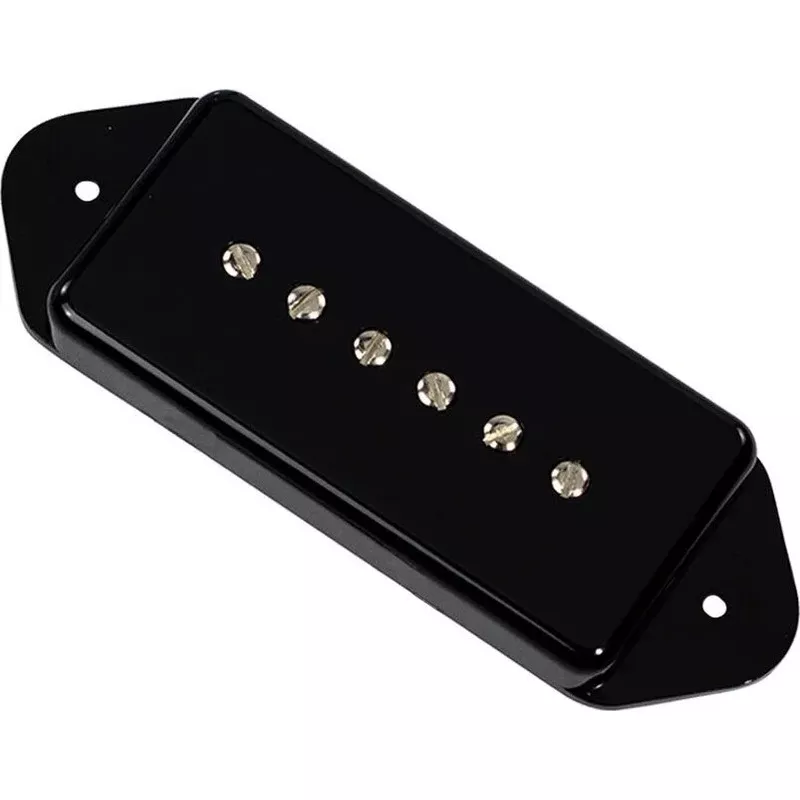 ’56 Quiet Coil P-90 Dogear PickupBridge, Cover Color : Black Dogear