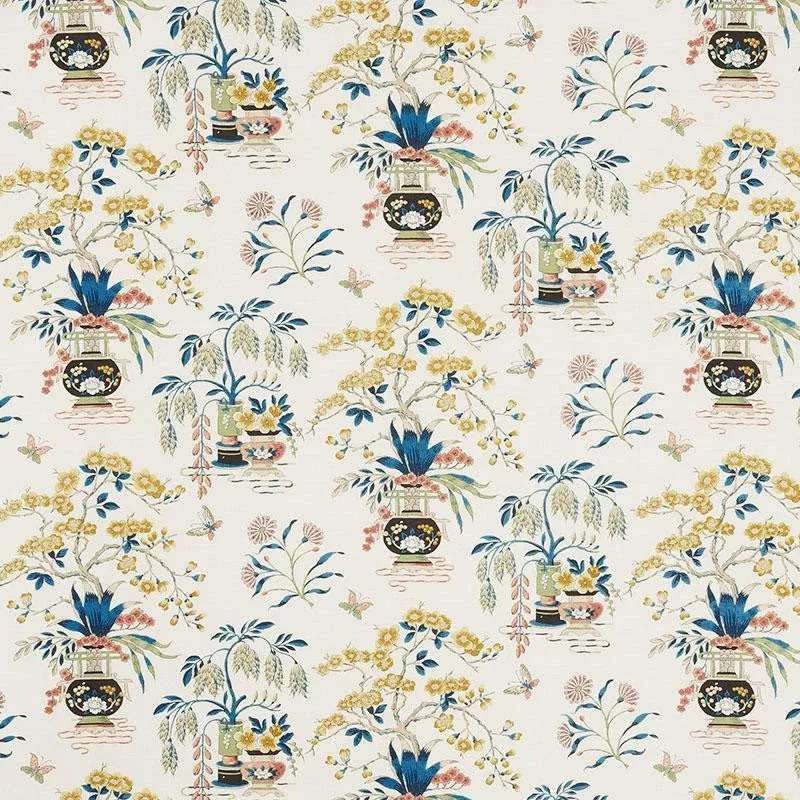 Schumacher Fabric Ming Vase Multi 176732