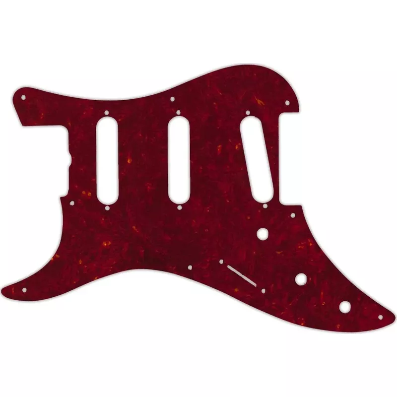 WD Custom Pickguard For Left Hand Fender 1983 Bullet Deluxe S-3 #05R Tortoise Shell Red