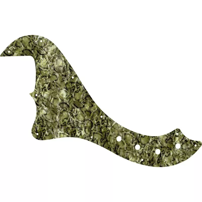 WD Custom Pickguard For Left Hand Squier By Fender Deluxe Dimension Bass IV #31 Snakeskin